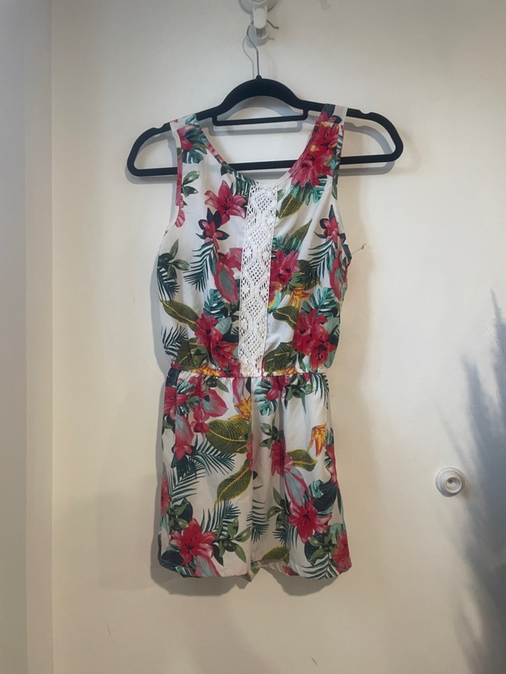 Speed Control New York Floral Lace-Front Romper Sz S B129